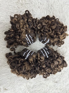 Letsfly - Paquetes de Cabello Afro Rizado 100% Humano, Color Natural # Extensiones de Cabello Humano Rizado Remy 9A Color Piano 99J al por Mayor - Product Image 4