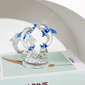 Figuras de Delfines de Cristal, Coleccionables, Escultura de Animales Marinos, Estatua, Decoración para el Hogar y la Oficina - Product Image 6