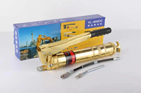 Kit complet de pistolet à graisse manuel 400cc 500cc 600cc 900cc avec tuyau flexible, raccord en acier et buses de rechange pour tracteurs et équipements agricoles
