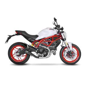 LV-10 sistema di scarico della motocicletta completamente nero per DUCATI MONSTER 797 2017-2020 modello 18846 - Product Image 1