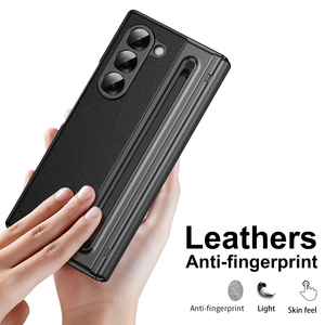 Étui Premium en PC Rigide avec Texture PU pour Samsung Galaxy <span class=keywords><strong>Z</strong></span> <span class=keywords><strong>Fold</strong></span> 7 avec Emplacement pour Stylet <span class=keywords><strong>S</strong></span> <span class=keywords><strong>Pen</strong></span> et Protection d'Écran Intégrée pour Étui Galaxy <span class=keywords><strong>Fold</strong></span> 6 5 <span class=keywords><strong>4</strong></span> 3 - Product Image 3