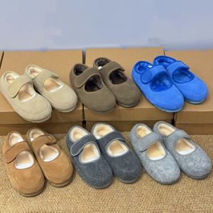 Marque hiver chaud Mary Jane chaussures pour femmes Style classique auto-adhésif bouton chaussure semelles souples confortable en peluche chaussures décontractées - Product Image 4