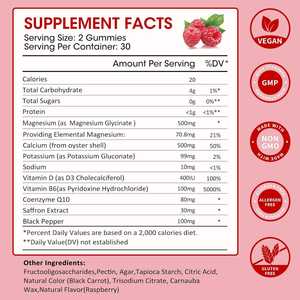 Campione libero OEM Gummies masticabili magnesio glicinato complesso vegano con calcio potassio vitamina <span class=keywords><strong>D</strong></span> B6 - Product Image 5