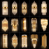 Lampes murales LED en cristal modernes, lot de deux, blanc chaud, décoration murale pour la maison, appliques murales, éclairage pour chambre à coucher, couloir, salon, escalier