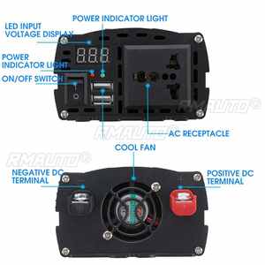 Inversor de Onda Sinusoidal Pura de 12V a 220V, Convertidor de Energía para Auto, Cargador Solar Dual USB con Pantalla LED para Hogar, Exteriores y Auto - Product Image 2
