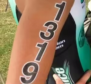 Custom Race Number Water Transfer <b>Tattoo</b> Stickers Waterproof Eco Friendly <b>Paper</b> Temporary Sports Body <b>Tattoos</b> - Product Image 4