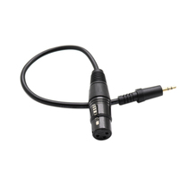 Câble adaptateur coaxial XLR 3 broches femelle vers TRS 3,5 mm mâle avec gaine en PVC pour microphones et équipements d'enregistrement