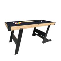 Mesa de Billar Plegable de MDF de 4.5 pies para Deportes Familiares, Ahorro de Espacio, con Palos de Billar y Ruedas, Logotipo Personalizado, Compatible con OEM y ODM