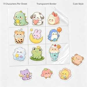 สติกเกอร์การ์ตูนน่ารัก PVC รูปทรงแปลกตา กันน้ำ พิมพ์ดิจิทัล สำหรับแล็ปท็อป เคสมือถือ สมุดบันทึก ของขวัญ งานฝีมือ - Product Image 5