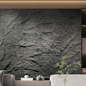 Panneau mural moderne en pierre de champignon artificiel 3D PU Faux <span class=keywords><strong>Culture</strong></span> imperméable au feu extérieur décoratif roche géométrique plastique - Product Image 3