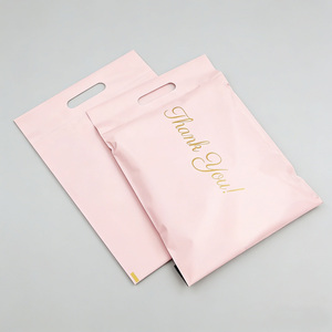 Bolsa de Envío de Plástico Impermeable con Asa Troquelada y Mensaje de Agradecimiento, para Ropa, <span class=keywords><strong>Correo</strong></span> y Mensajería Express - Product Image 2