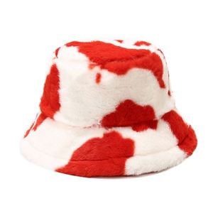 Nouveaux chapeaux bob en fourrure à imprimé vache, tendance vintage, pour l'hiver et les activités de plein air, pour rester au chaud - Product Image 2