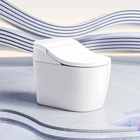 WC intelligent monobloc en céramique électrique à commande à distance, à poser au sol, nouveau design