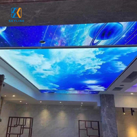Plafond tendu LED ignifuge B1 sur mesure en aluminium avec film souple, boîte à lumière, décoration couleur intégrale 10000