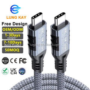 Cable USB5 Tipo-C LUNG KAY de 1M/2M, 80Gbps, 240W, Carga Rápida, Thunderbolt 5/4/3, para Proyección 16K, Sincronización de Datos y Video - Product Image 1