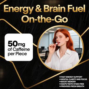 OEM Caffeine L Theanine Chewing <strong>Gum</strong> Supplement for Cognitive Function Mental Alertness - Product Image 2
