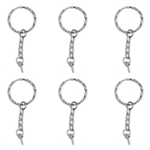 Porte-clés en métal nickelé de haute qualité avec goupille à vis pour la décoration - Product Image 2