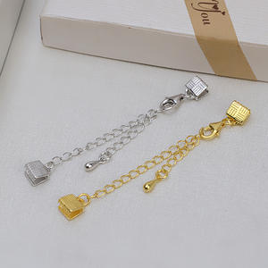 Collier et bracelet en argent S925 avec fermoir plat en forme de corde, boucle de 6 mm, fermoir pour cheval, accessoires de bijouterie DIY 1491 - Product Image 1