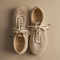 Chaussures unisexes en daim lavé à lacets, baskets vulcanisées à semelle épaisse, style rétro japonais, respirantes, pour le skate, en coton, printemps-été 2026