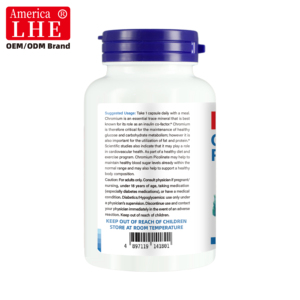 Complément alimentaire de picolinate de chrome, fabricant, 200 mcg, sans gluten, 100 capsules, capsules de picolinate de chrome - Product Image 6