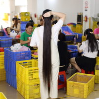 Ekstensi Rambut Panjang 60 Inci Asli Cina, Ekstensi Rambut Seamless Skin Weft Rebe Amanda, 100% Rambut Asli Manusia