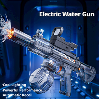 Pistolet à eau électrique automatique haute vitesse avec silencieux lumineux pour enfants, idéal pour les jeux en extérieur