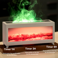 Humidificateur électrique de petite taille avec flammes virtuelles et lumière colorée