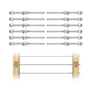 316 Stainless Steel Cable Railing Kit For 1/8 Inch Cable Railing Systems Threaded Stud Tension End Fitting