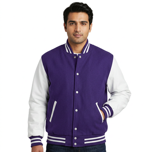 OEM Custom Size Logo Varsity <b>Jacket</b> Chic Embroidery Flight Baseball Letterman Bomber <b>Jackets</b> Stand High Street Chenille <b>Patches</b> - Product Image 1