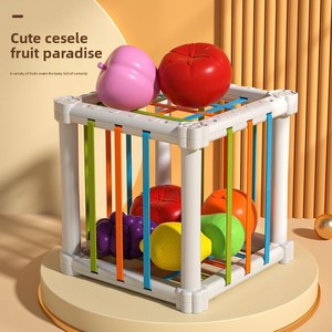 Juguete de Frutas con Forma de Arcoíris para Bebés, 6 Piezas, Reconocimiento de Colores, Habilidades Motoras Finas, Educación Temprana, Certificado EN71 CPC, Regalo - Product Image 1