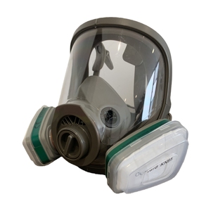 Masker Gas wajah penuh karet, Panorama industri <span class=keywords><strong>Respirator</strong></span> dapat digunakan kembali Filter CE Anti beracun asap nuklir - Product Image 3