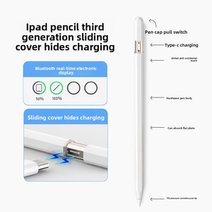 ปากกาสไตลัสแบบใหม่ปี 2025 พร้อมฟังก์ชั่นชาร์จแม่เหล็กไร้สาย รองรับการเอียง ใช้กับหน้าจอสัมผัส สำหรับ iPad Air Pro Mini ขายตรง - Product Image 4
