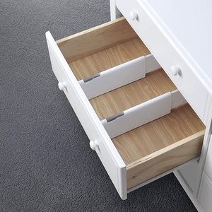 New Household <b>Storage</b> Adjustable ABS <b>Plastic</b> Underwear Dresser Cabinet Organizer Expandable <b>Drawer</b> Dividers - Product Image 1