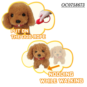 Pil kumandalı köpek yavrusu peluş köpek çocuk oyuncak pil kumandalı köpek çocuklar için - Product Image 5