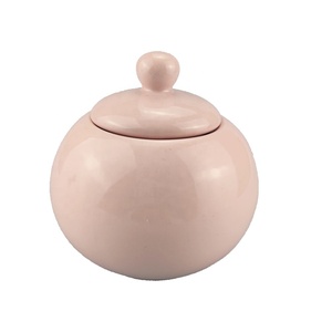 Pot de sucre en forme de boule en porcelaine, Pot de sucre avec couvercle <span class=keywords><strong>sucrier</strong></span> en céramique de ml - Product Image 1