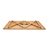 Table de mariage rectangulaire pliante en bois de 240 cm (8 pieds) pour événements et fêtes en extérieur, style ferme