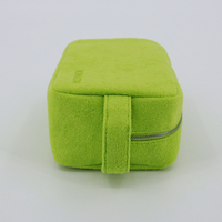 Sacs cosmétiques éponge de plage personnalisés pochette cosmétique brodée en tissu éponge sac de maquillage doux avec poignée