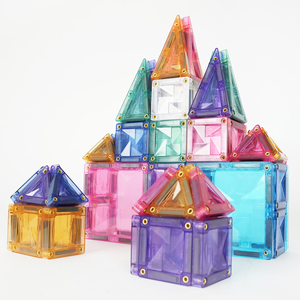 Set da Viaggio di 68 Pezzi di <span class=keywords><strong>Blocchi</strong></span> Magnetici Portatili, Gioco di Costruzioni con Piastrelle Magnetiche Mini da 3,75 CM in Scatola di Latta, Tendenza 2026 - Product Image 5