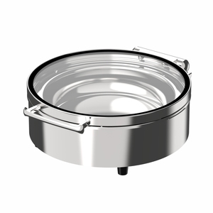 Sunnex Windproof Stackable Chafer with Glass Lid Stainless Steel Round <b>Chafing</b> Dish Outdoor Catering Use - Product Image 1
