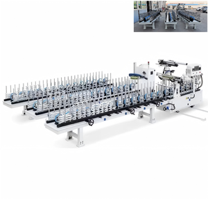 Machine d'enroulement <span class=keywords><strong>de</strong></span> profilés entièrement automatique à colle thermofusible PUR pour films/feuilles/papiers PVC, pour la fabrication <span class=keywords><strong>de</strong></span> cadres en aluminium/<span class=keywords><strong>de</strong></span> portes (Un enrouleur pour trois) - Product Image 1
