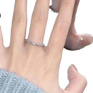 Diamond Ring For Women Round Brilliant Cut Twisted Open Design Everyday Wear Geometric Shape Light Luxury Jewelry - Product Image 5