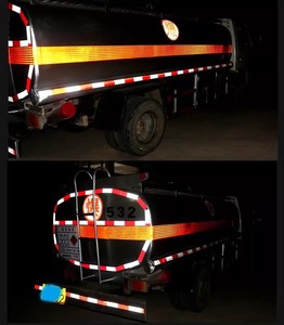 Ruban de sécurité haute visibilité en PVC acrylique orange, sensible à la pression, étanche, pour marchandises dangereuses, normes UE, camions-citernes, matières dangereuses - Product Image 3