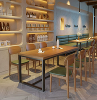 Ensemble de canapé et table avec chaises sur mesure pour restaurant à thème, café, salon de thé, bar à repas occidental