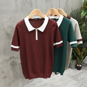 <span class=keywords><strong>Polo</strong></span> a Maniche Corte da Uomo di Nuovo Stile con Revers <span class=keywords><strong>T</strong></span>-<span class=keywords><strong>shirt</strong></span> di Tendenza Ampia Estiva di <span class=keywords><strong>Marca</strong></span> alla Moda a Mezza Manica - Product Image 6