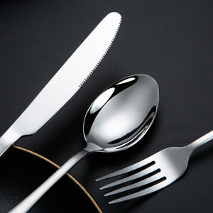 High-end Restaurant Hotel Gift <b>Set</b> 410 Stainless Steel 24-Piece Flatware <b>Set</b> Golden Eco-Friendly Back School Minimalist Mirror - Product Image 3