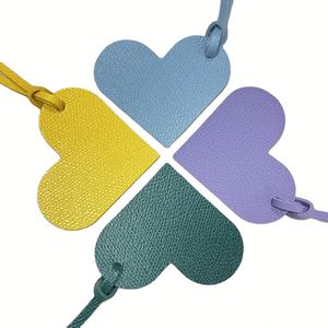 Quick Ship Pu Leather Heart Shape Pendant 8 Colors <b>Charm</b> Ladies Girls Diy <b>Bag</b> Accessory - Product Image 2