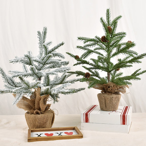 <b>Mini</b> Luxury Home Desktop Decor High Quality Flocking <b>Christmas</b> <b>Tree</b> Ornament Simulated <b>Christmas</b> Decorations - Product Image 2