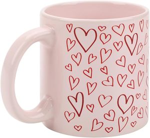 Taza de cerámica ASKDCP Modern Floral Pink de 16 oz-Apto para regalos en microondas y lavavajillas - Product Image 4