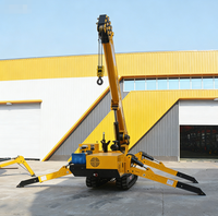 Grue araignée portable 3 tonnes 5 tonnes avec stabilisateurs hydrauliques et flèche télescopique