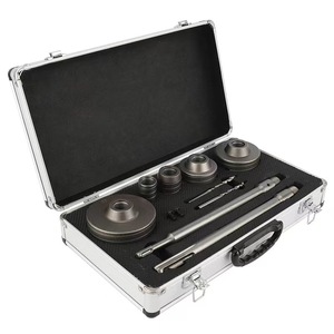 Set di 9 punte da trapano a tazza in acciaio ad alto tenore di carbonio con attacco <span class=keywords><strong>SDS</strong></span> Plus/Max, 300 mm, per fori su marmo da 30-100 mm, misura metrica, per foratura ad alta velocità - Product Image 1